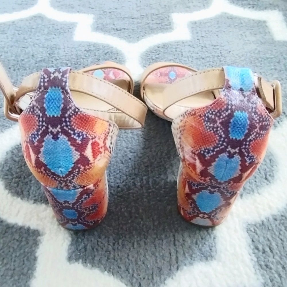 Snake Print/Python Pattern Block Heels - image 3